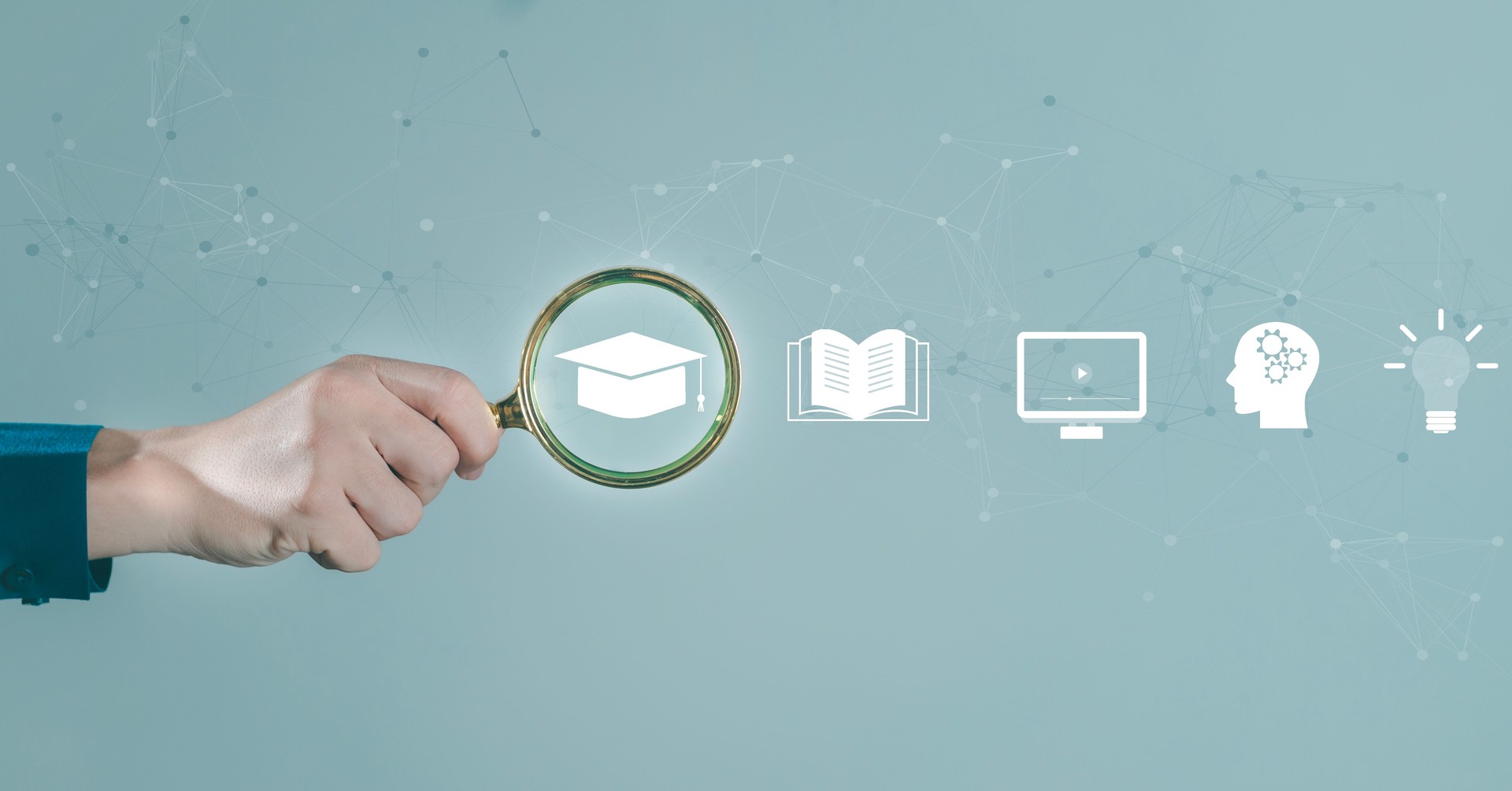 E-learning concept. education and electronic learning technology., Training in business education courses to increase personal skills and knowledge.